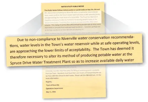 The Highlands and Fifth Avenue Estates received repeated notices from town council regarding high levels of water